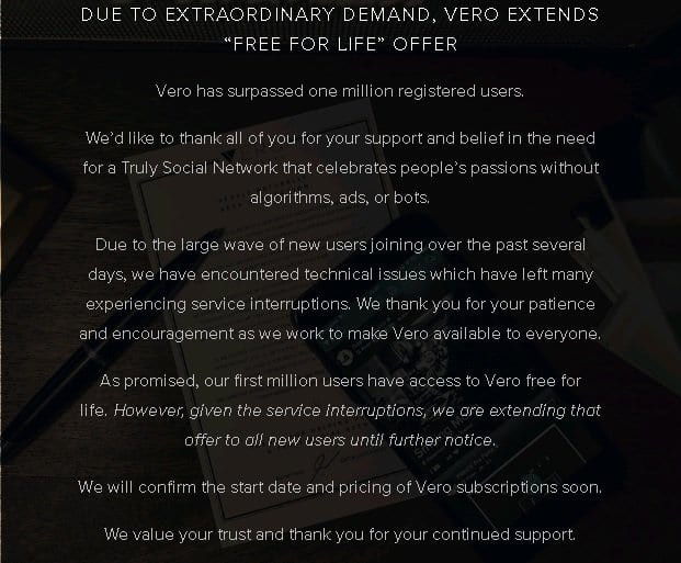 Vero subscription cost What is Vero? Is it the new Instagram?